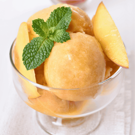 helado de melocot&oacute;n